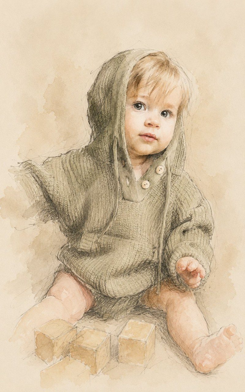 Month 9 — rich watercolor illustration with full color and detail